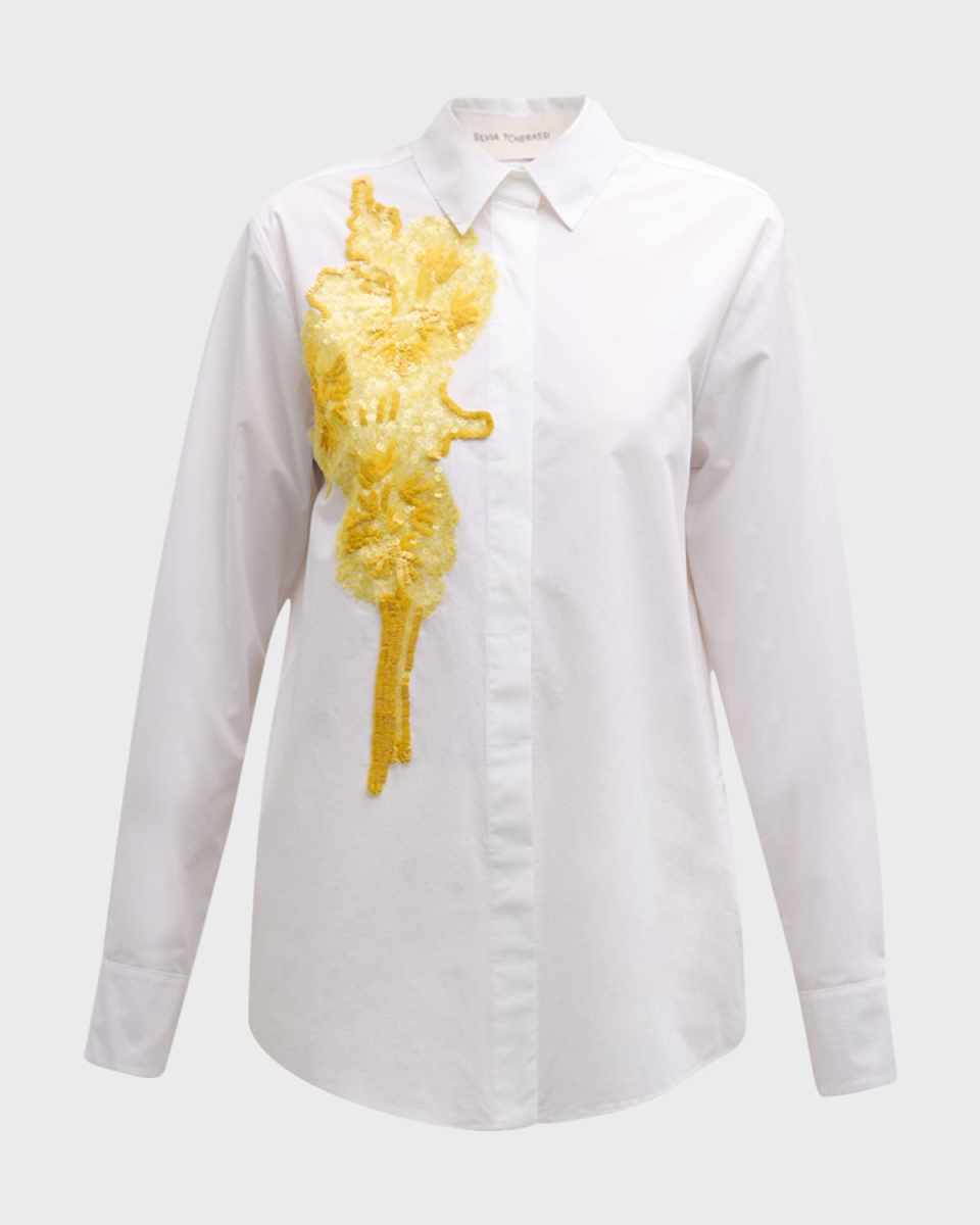 Rimini Sequined Poplin Blouse